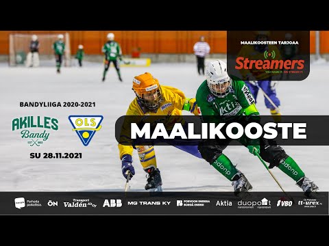 Bandyliigaa: Akilles - OLS 28.11.2021 maalikooste