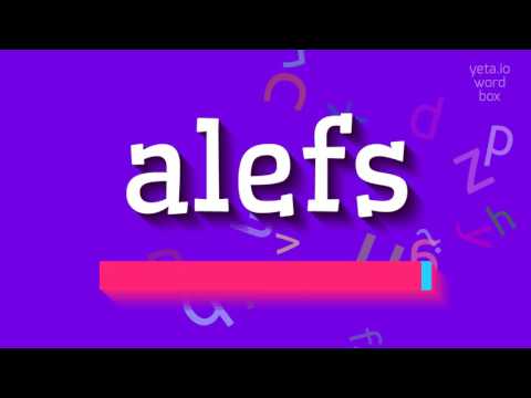 ALEFS - HOW TO PRONOUNCE ALEFS? #alefs