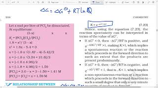 7.7 Relationship between Equilibrium Constant K, Reaction Quotient Q  and Gibbs Energy G