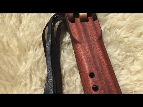 7 Hole Native American Style Drone flute - Key of F# at 440Hz - of Sapele and Maple accents
