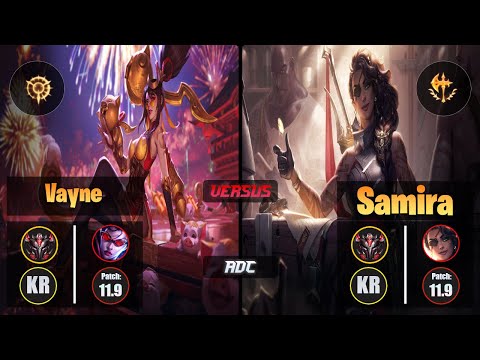 GrandMaster VAYNE [Press the Attack] (ADC) VS  SAMIRA - Grandmaster KR Patch 11.9