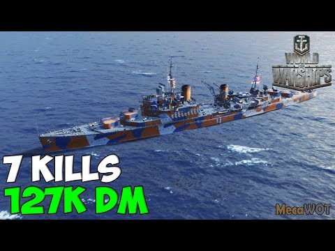 World of WarShips | Fiji | 7 KILLS | 127K Damage - Replay Gameplay 1080p 60 fps