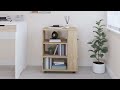 Mobiletto con Ruote Rovere Sonoma 60x35x75 cm Legno Multistrato - Foto miniatura 4
