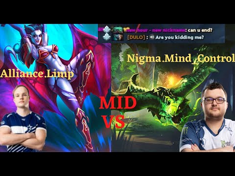 DOTA 2 : PUB Game  Nigma.Mind_Control Viper Vs Alliance Limp QOP. DP gets Tilted
