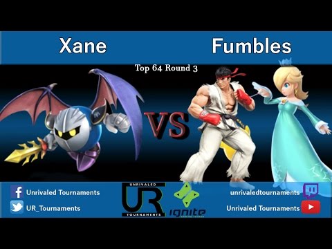 Southern Ohio Smash  Top 64 Round 3 - Xane (Meta Knight) vs Fumbles (Rosalina, Ryu)