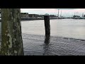 Kade in Vlaardingen onder water