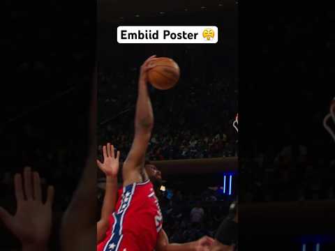 Joel Embiid GOES OFF THE GLASS To Himself For The Emphatic Slam In Game 1! #Shorts