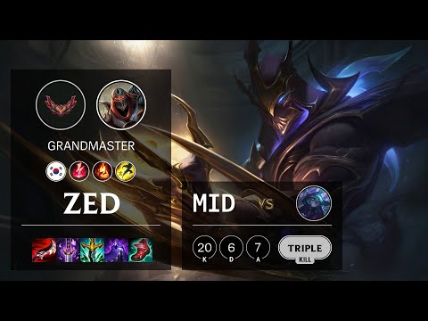 Zed Mid vs Vex - KR Grandmaster Patch 12.3
