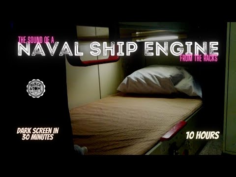 Sounds for Sleeping  ⨀ Naval Ship Engine Ambience ⨀ White Noise ⨀ Dark Screen ⨀ 10 Hours