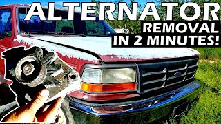 HOW TO REMOVE ALTERNATOR ON OBS FORD TRUCK - EASY, EVERYTHING YOU NEED!