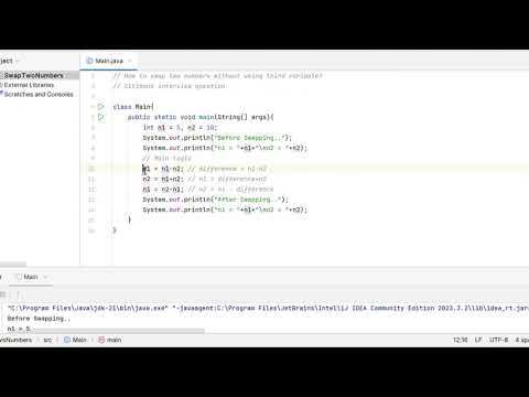 Swap Two Numbers Without Using Third Variable Java Citibank Interview Question Codewithzai