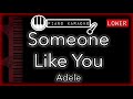 Someone Like You LOWER 3 Adele Piano Karaoke Instrumental