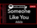 Someone Like You (LOWER -3) - Adele - Piano Karaoke Instrumental