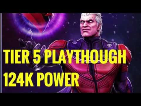 Asteroid M Tier 5 Event 124k Power Playthrough & Unlock 5 Star Magneto - Marvel Strike Force MSF
