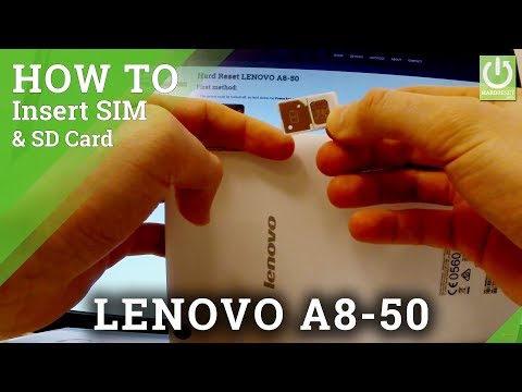 How to Insert SIM & SD in LENOVO A8-50 - SIM & SD Intallation