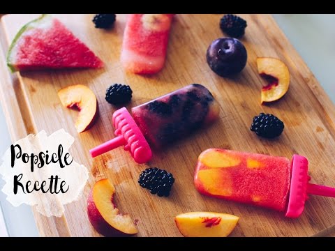 Popsicles: Recette de Glaces à l'eau saines et fruitées 🍉