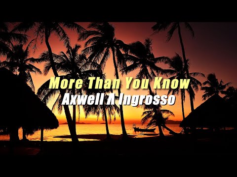Axwell Λ Ingrosso - More Than You Know (CV ＋PLUSMUSIC EDM REMIX)