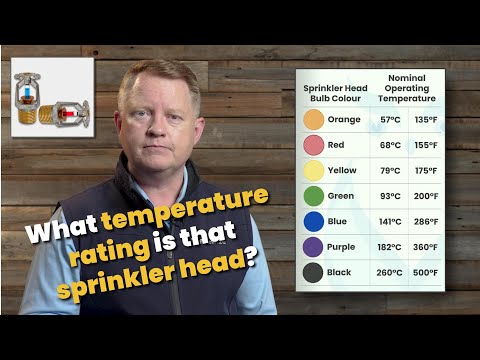 How to identify the temperature rating of an automatic fire sprinkler system head.