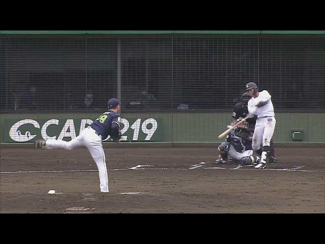 【ファーム】ライオンズ・長谷川信哉 インコースの球をうまく打ちセンターへタイムリーを放つ!! 2022年6月11日 埼玉西武ライオンズ 対 東京ヤクルトスワローズ