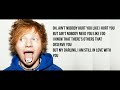 Ed Sheeran - Happier - Lyrics Ed Sheeran - Happier - Lyrics