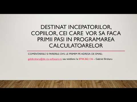 Curs De Programare Online Gratuit Pentru Copii / Incepatori - Curs 8