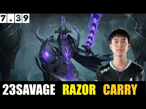 🤯 23savage [RAZOR] CARRY 7.39 DOTA 2 HIGHEST MMR MATCH#dota2   #dota2gameplay #23savage