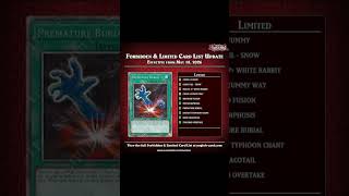 BanList Maggio 2026 Fast OUT! #yugioh #tcg #banlist