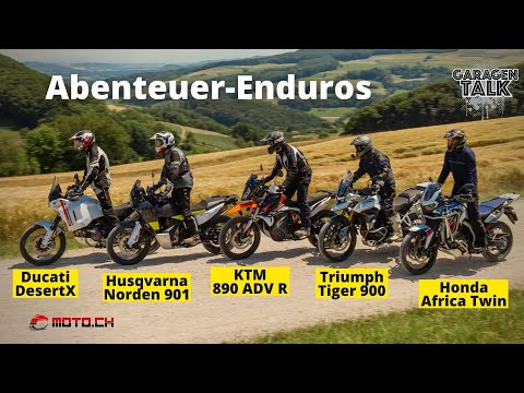 Ducati DesertX im Vergleich mit Africa Twin, Norden 901, KTM 890 Adventure R und Triumph Tiger 900