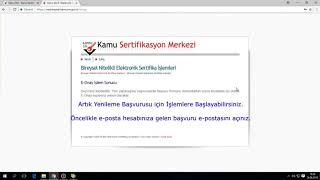 Elektronik imza yenileme islemleri