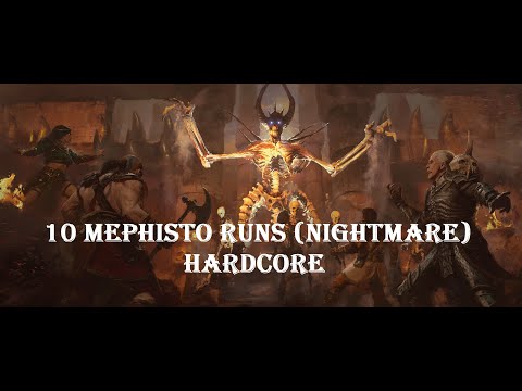 Diablo 2 Resurrected: 10 Nightmare Mephisto Runs Drop (Hardcore)