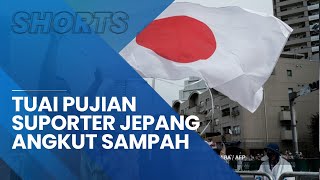 Tuai Pujian, Suporter Jepang Pungut Sampah seusai Laga Qatar vs Ekuador