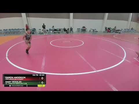 62-64 Lbs Round 3 - Daisy Rosales, All American Wrestling Club Vs Damon Anderson, Apex Grappling A