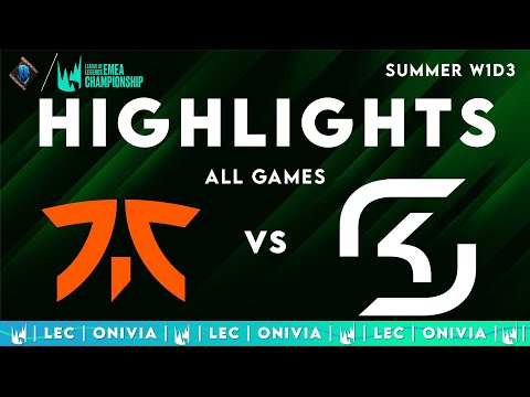 FNC vs SK ALL GAMES Highlights — LEC 2025 Summer W1D3 — Fnatic vs SK Gaming by Onivia