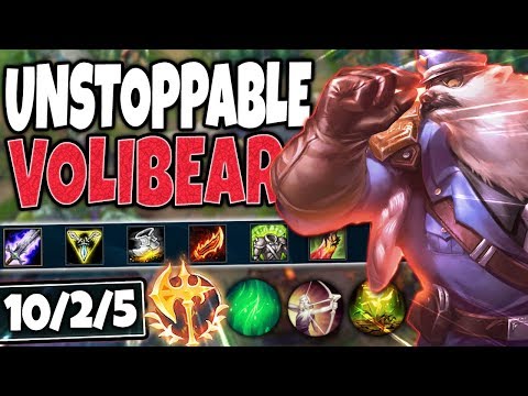 UNSTOPPABLE TOP LANE VOLIBEAR! BEST Volibear Season 10 Build! LoL Top Volibear vs Teemo s10 Gameplay