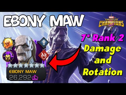 EBONY MAW - DAMAGE & UTILITY SHOWCASE! - 7* RANK 2