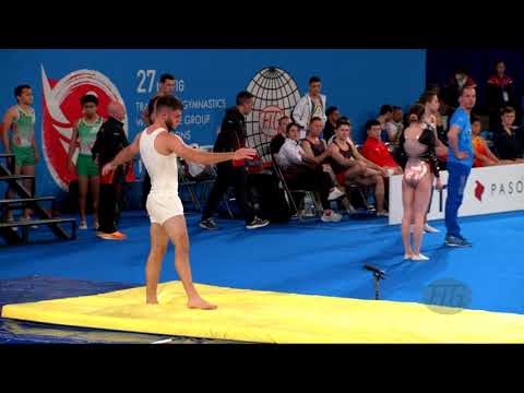 NAVASELAU Dzmitry (BLR) M - 2019 Trampoline Worlds, Tokyo (JPN) - Qualification Tumbling R2