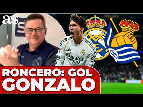 RONCERO y el gol de GONZALO que abre el marcador en BERNABÉU para el REAL MADRID 1-0 REAL SOCIEDAD