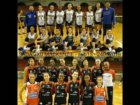 SADA - ARGOS 2(25X15)0 MACKENZIE BH - 2º Set - C. METROPOLITANO / MG - 2º Jogo -  Sub15 - 24052018