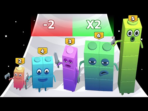 NUMBER CUBE: 2048 Cube Run Level Up Numbers (All Levels)