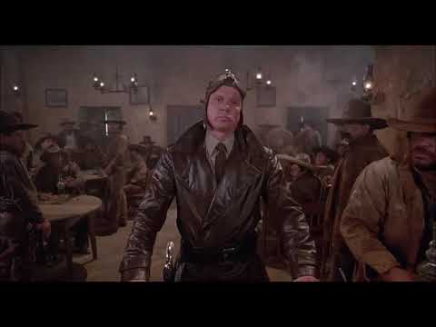 THREE AMIGOS MOVIE SCENE The German in The Bar Shootout scene
