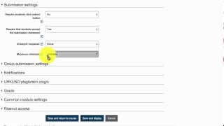 Moodle - Assignment: Setting Up