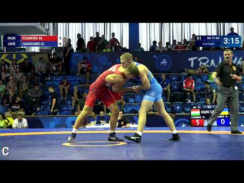 1/4 GR - 77 kg: M. KISMONI (HUN) v. D. GARDUBEI (UKR)