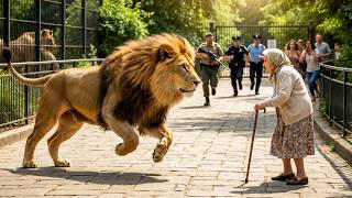 Lion Breaks Out of Zoo. Everyone Fled Except One Old Lady. What Happened Next Will Shock You!