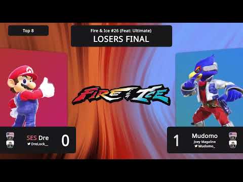 Dre (Mario, Mr. Game & Watch) vs Mudomo (Falco) -  Losers Final  - Fire & Ice #26