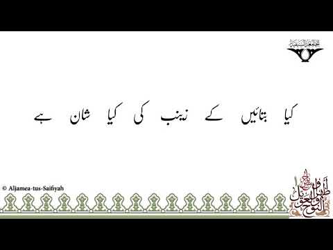 Kya Batae Ke Zainab Ki Kya Shaan Hai | Sautuliman Noha Aweel Volume 1 | Aljamea-tus-Saifiyah