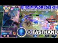 LING FASTHAND COMBO USING M-WORLD SKIN!! | LING PERFECT GAMEPLAY VS FULL CC ENEMY - MLBB