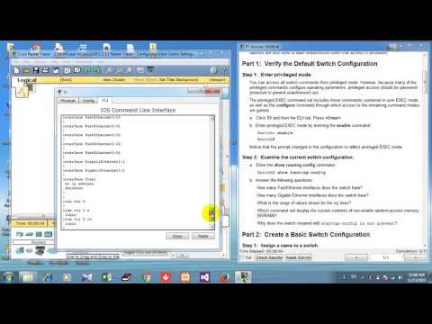 How to configuring initial Switch Settings in Cisco Level 1 in lab 2.2.3.3