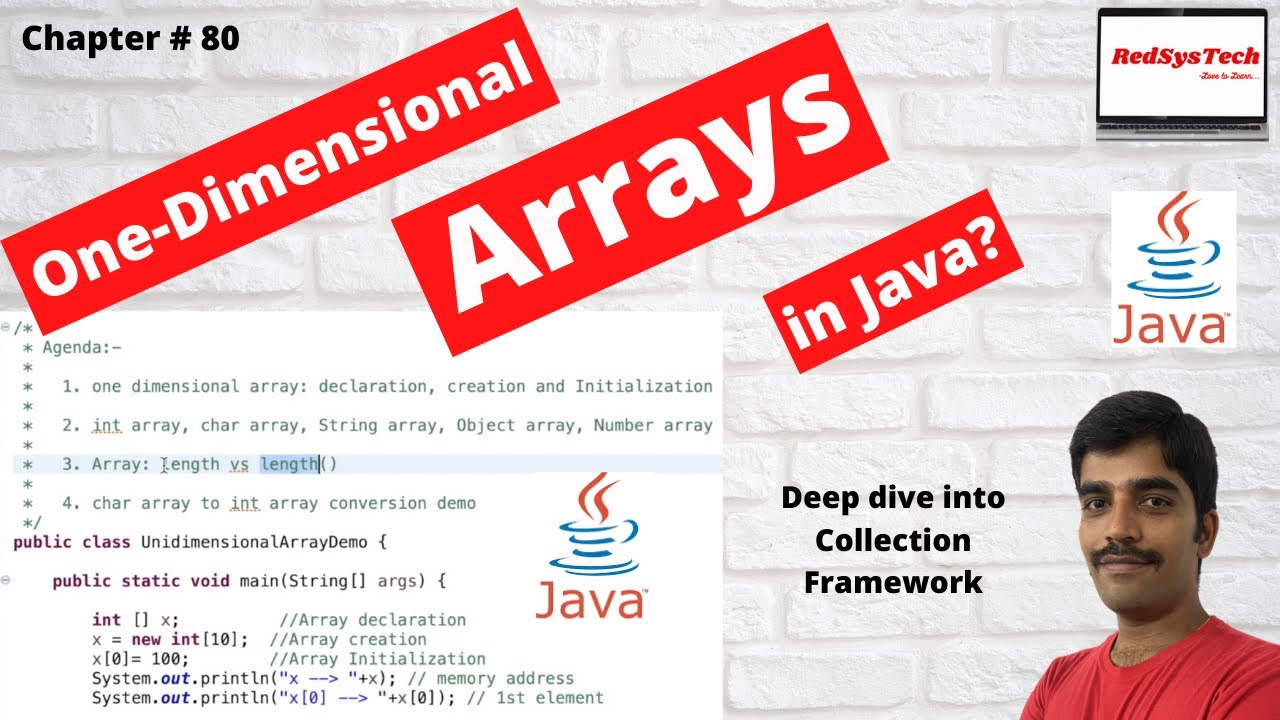 # 80 One-Dimensional Arrays | Single-Dimensional Arrays | Java - Arrays | Arrays in Java |RedSysTech