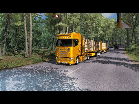 ETS2 1.35 Promods 2.41 | Wooden Floor Rogger HCT | Gray road turned yellow :)