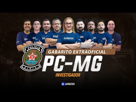GABARITO EXTRAOFICIAL - PC MG I CARGO INVESTIGADOR - AlfaCon